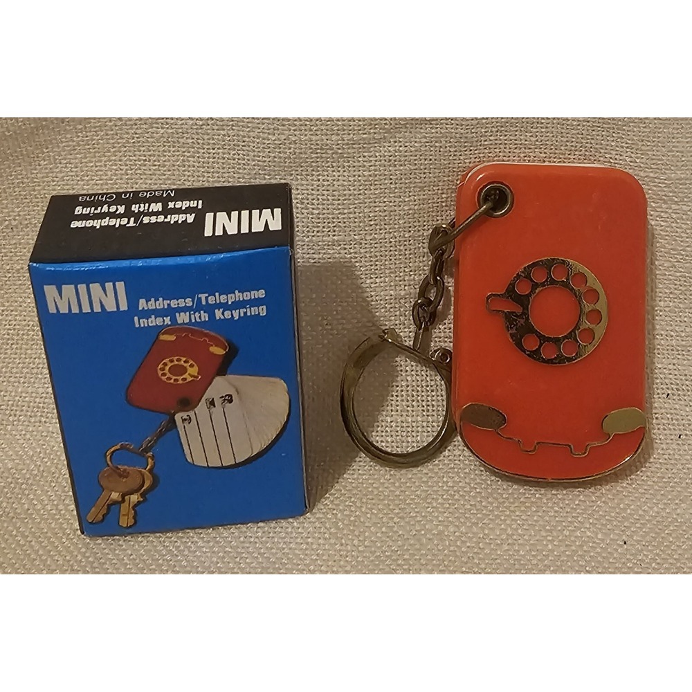 Vintage Mini Red Keychain Address/Telephone Index With Keyring Lot Of 9